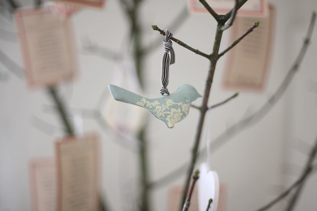 wedding wish tree blue birds